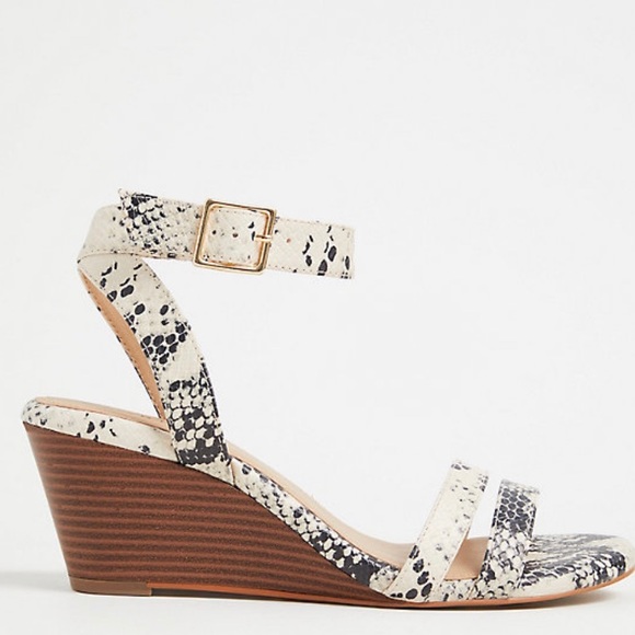 torrid Shoes - Torrid snakeskin stacked mini wedge sandal 9 wide